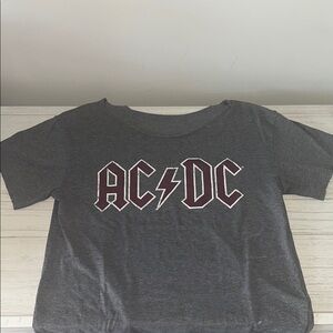 AC/DC Gray Short Sleeve Tee Classic Rock Style